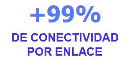 +99% DE CONECTIVIDAD POR ENLACE